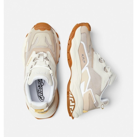 Versace Mercury Women’s White/Beige Sneakers 9 US (39 Euro) 1016318 NIB $890 - Picture 1 of 16